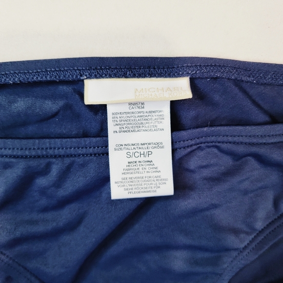 🕊️Michael Kors Navy Swim Bottoms size Small - Picture 2 of 3